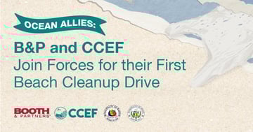 booth ccef beach cleanup partnership vector banner