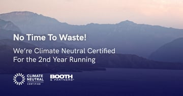 booth year 2 climate neutral certified photo banner