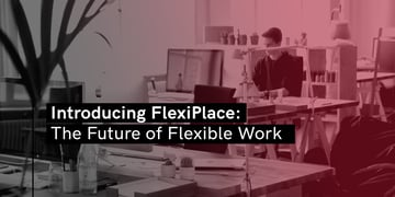 man working in flexiplace office