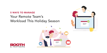 manage remote team holiday workload vector banner