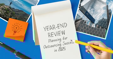 planning for outsourcing success 2025 vector banner