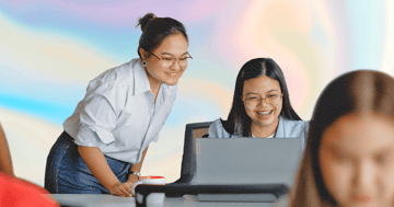 2 women practicing soft skills in the workplace