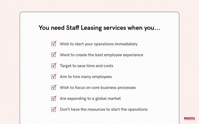 When do you need staff leasing